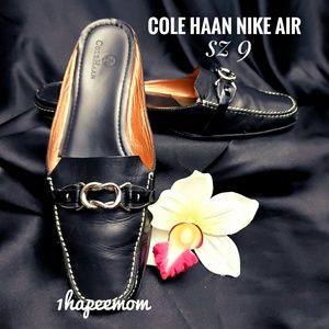 SALE Cole Haan black leather slip on low heel